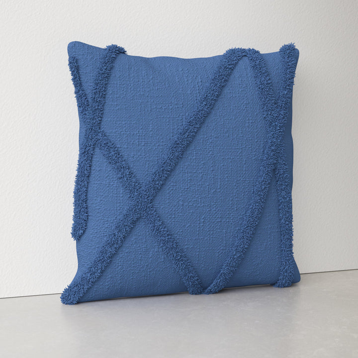 Tracey Square Cotton Pillow Cover & Insert AllModern Color: Blue Size: 24"H x 24"W Shape: Square