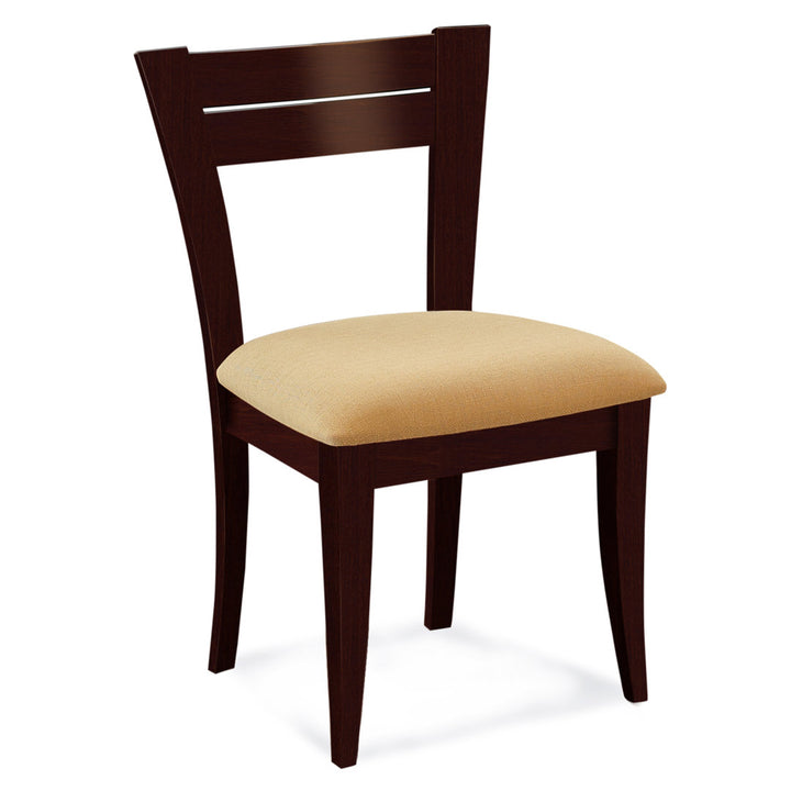 Claverley Ladder Back Side Chair Red Barrel Studio® Frame Color: Java, Upholstery Color: Flannel