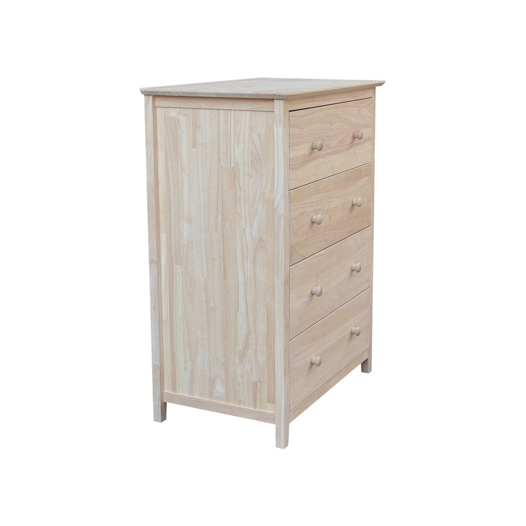 Dufrene Solid Wood 4 Drawer Dresser Highland Dunes Color: Unfinished