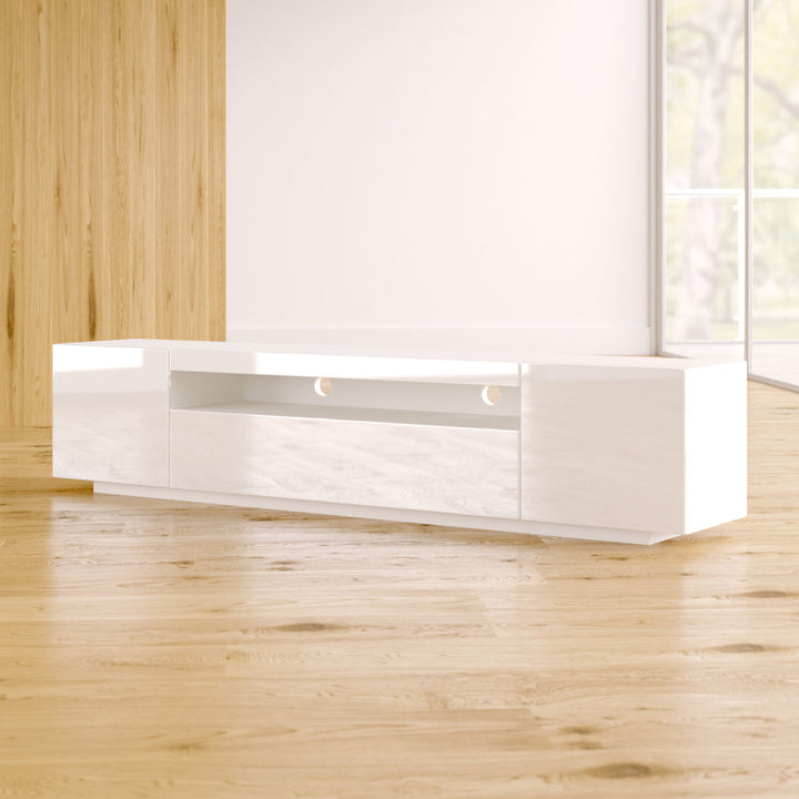Kenyette TV Stand for TVs up to 79" Latitude Run® Color: White