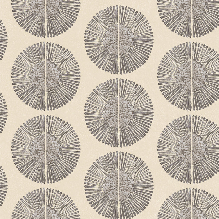 Bazaar Geometric Soleil Design 33' L x 21" W Wallpaper Roll Galerie Wallcoverings Color: Beige/Charcoal