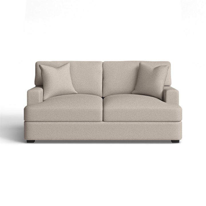 Emilio 65" Recessed Arm Loveseat With Reversible Cushions Wayfair Custom Upholstery™ Fabric: Reese Oatmeal Performance Chenille