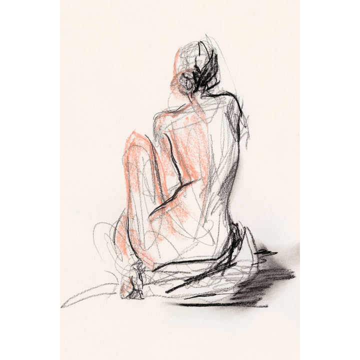 Figure Gesture II by Jennifer Paxton Parker - Wrapped Canvas Drawing Print Etta Avenue™ Size: 12"H x 8"W Mat Included: No, Format: Walnut Framed Canvas