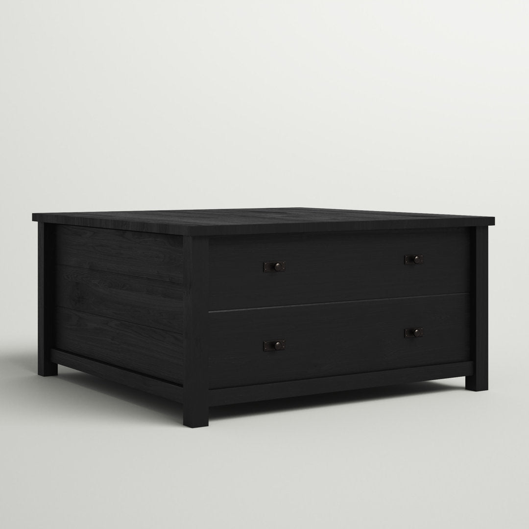 Samons Coffee Table with Storage Andover Mills™ Table Top Color: Raven Oak, Table Base Color: Raven Oak