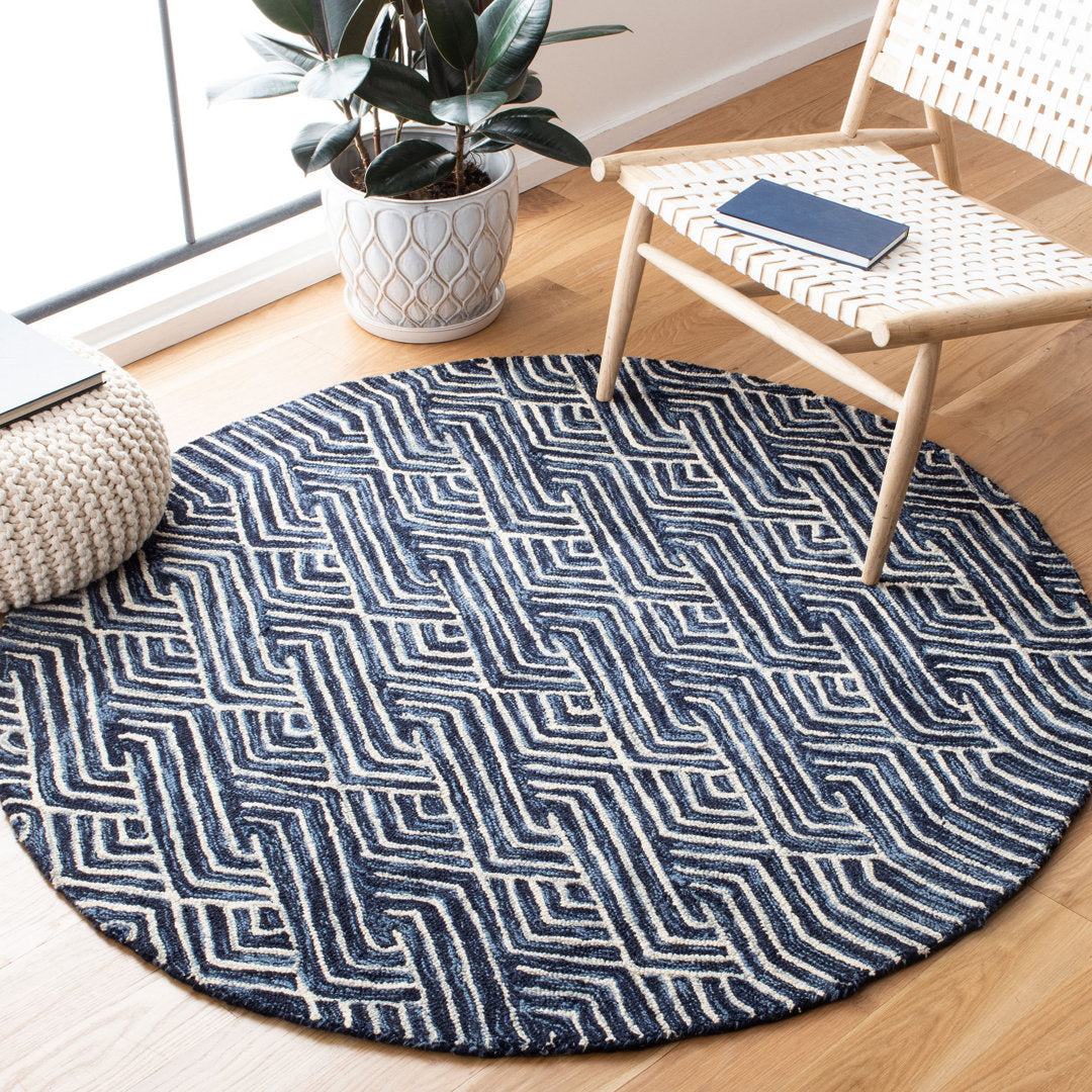 Emmett Hand Tufted 80% Wool And 20% Cotton Geometric Rug Breakwater Bay Rug Size: Runner 2'3" x 7'