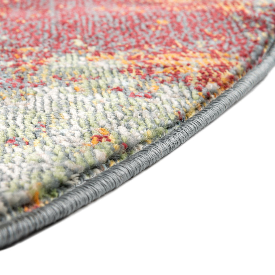 Haefner Abstract Red Area Rug Langley Street® Rug Size: Oval 8'2" x 10'