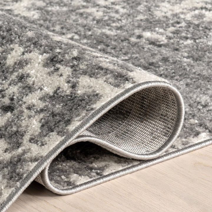 Deedra Modern Abstract Power Loom Performance Gray/White Rug 17 Stories Rug Size: Rectangle 10' x 14'