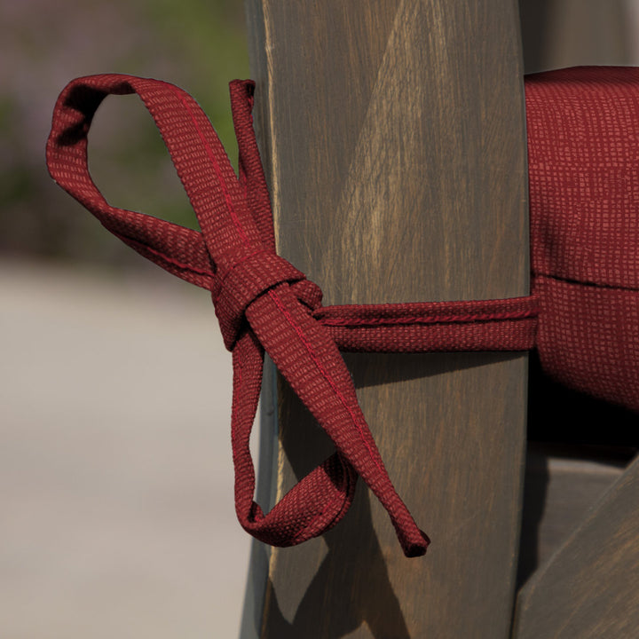 Outdoor Seat Cushion ARDEN Cushion Color: Ruby Cushion Size: 4" H x 19" W x 19" D