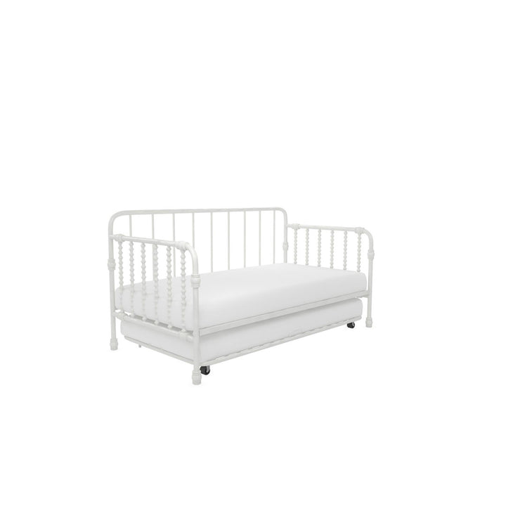 Monarch Hill Wren Twin Metal Daybed with Trundle Little Seeds Color: White