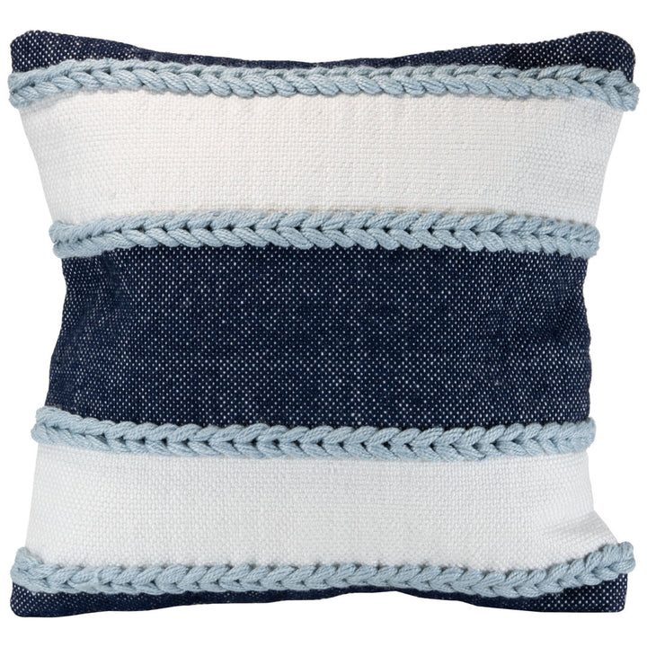 Hand Woven Decorative Outdoor Square Pillow Cover & Insert Foreside Home & Garden