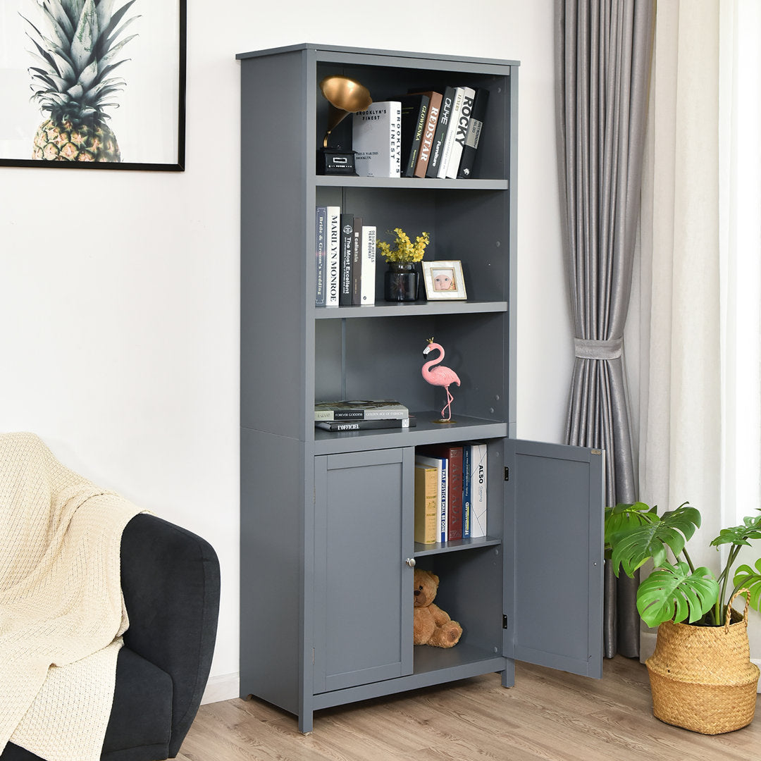 Aydan 71.5" H x 29" W Standard Bookcase Three Posts™ Color: Gray