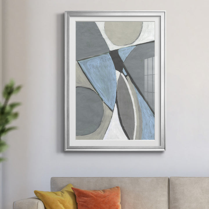 A Soft Jeweled Geometric I by Merri Pattinian - Picture Frame Print on Paper George Oliver Size: 30.5" H x 42.5" W x 1.5" D Format: Silver Framed
