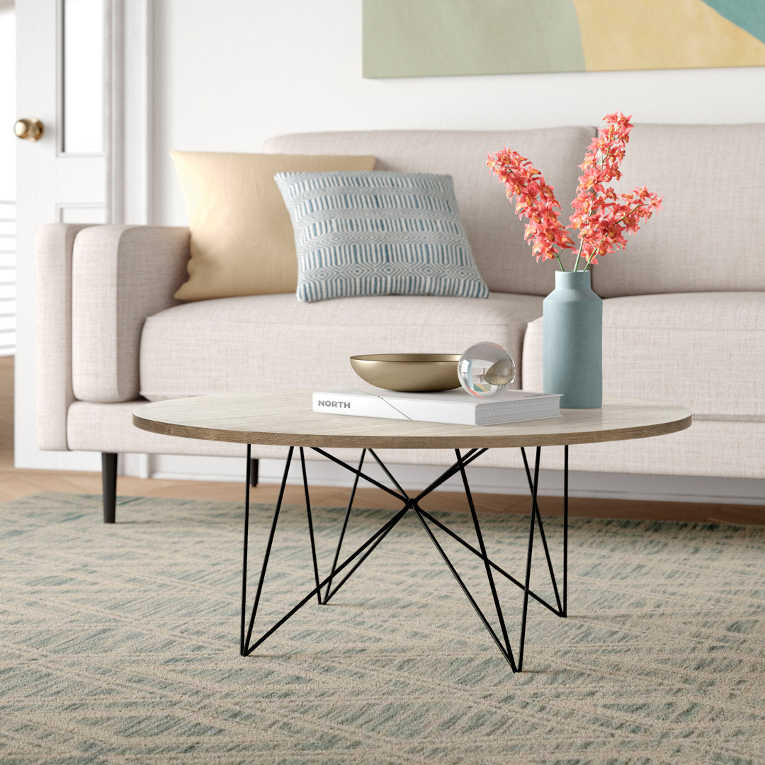 Brydie 4 Legs Coffee Table George Oliver Table Top Color: Light Tan
