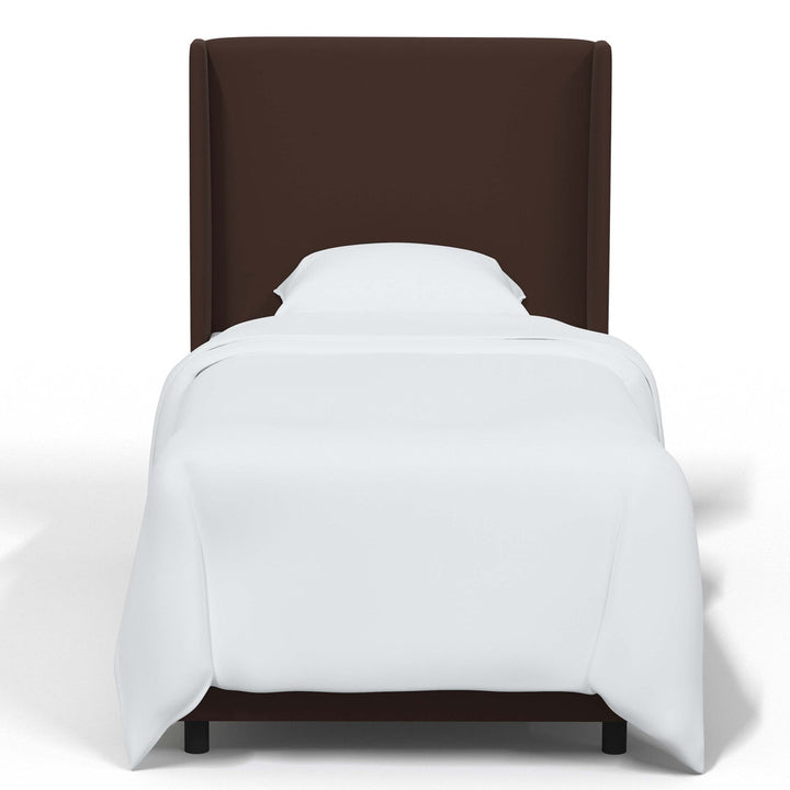Dinapoli Upholstered Low Profile Standard Bed Mistana™ Color: Classic Chocolate Velvet Size: Twin