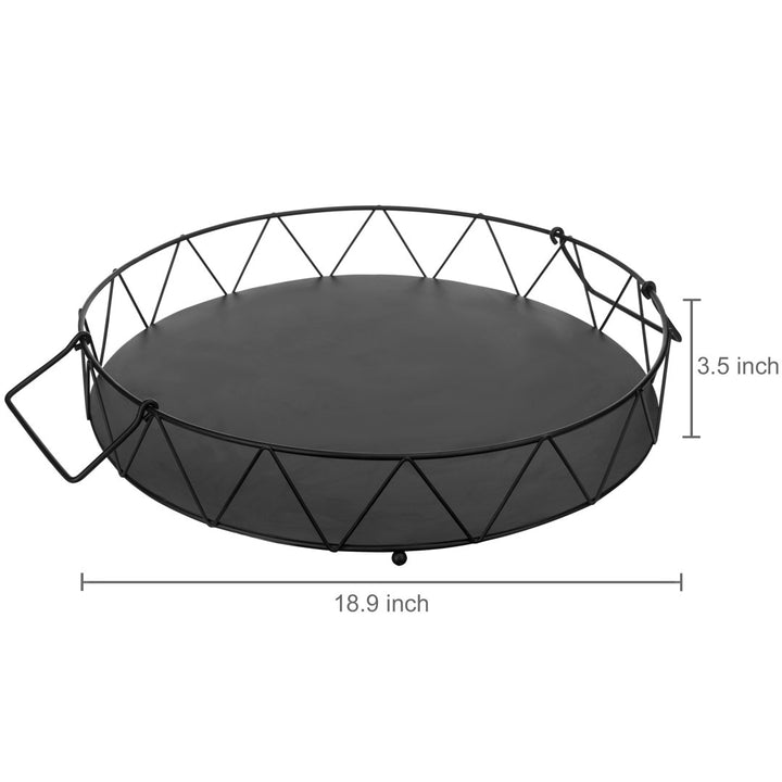 Huot 18" Large Metal Table Ottoman Tray Gracie Oaks