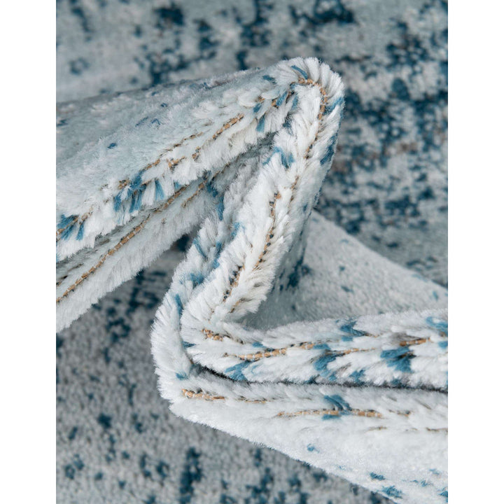 Brandt Abstract Light Blue/Navy Area Rug Mistana™ Rug Size: Square 8'