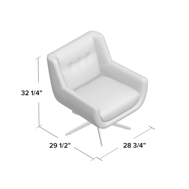 Nina Button Tufted Swivel Lounge Chair 510 Design