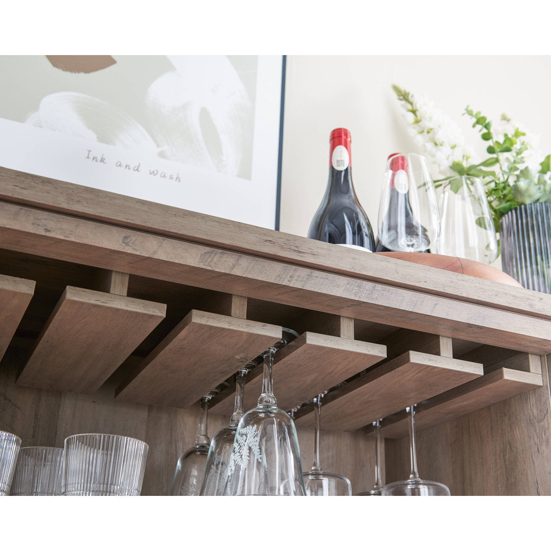Morgan Bar Cabinet Steelside™ Color: Stone Gray