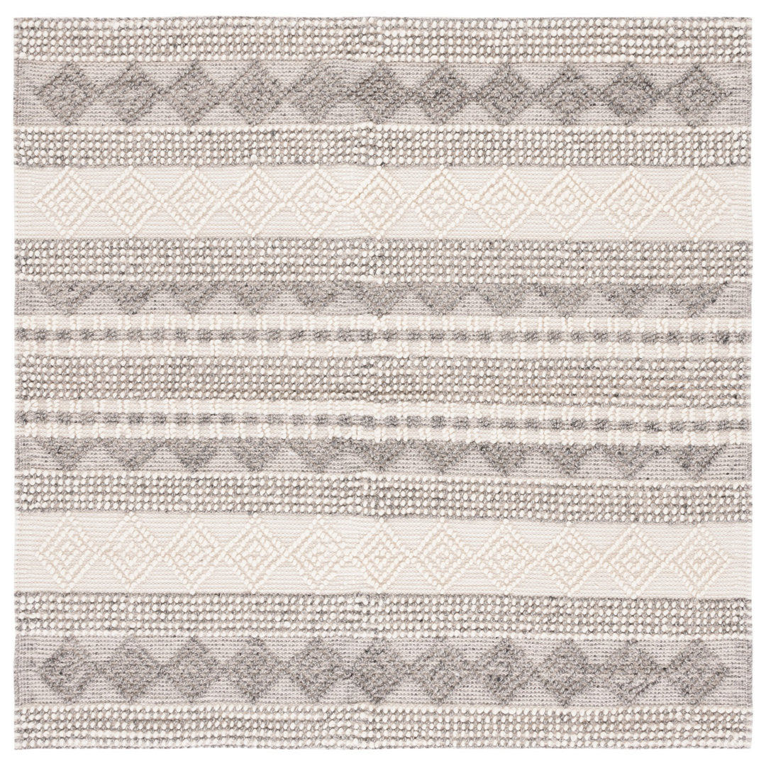 Jacques Hand Woven 60% Wool And 40% Cotton Striped Rug Union Rustic Rug Size: Square 6'