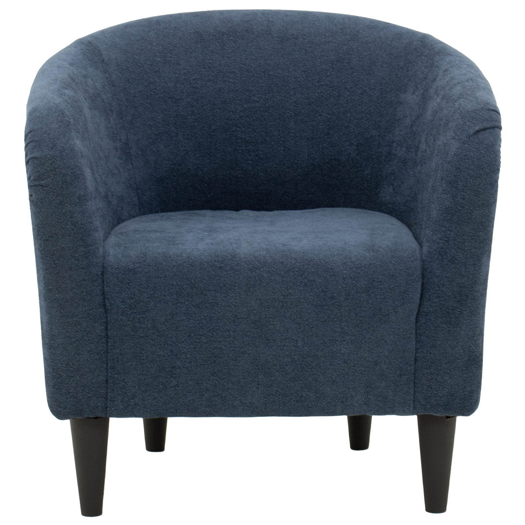 29.50'' Wide Barrel Chair Willa Arlo™ Interiors Fabric OR Leather Type: Chloe Indigo 100% Polyester