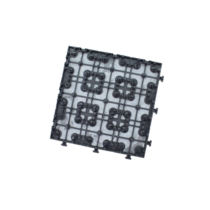 Courtyard 11.8" x 11.8" Stone Interlocking Deck Tiles in Gray Courtyard Casual Furniture