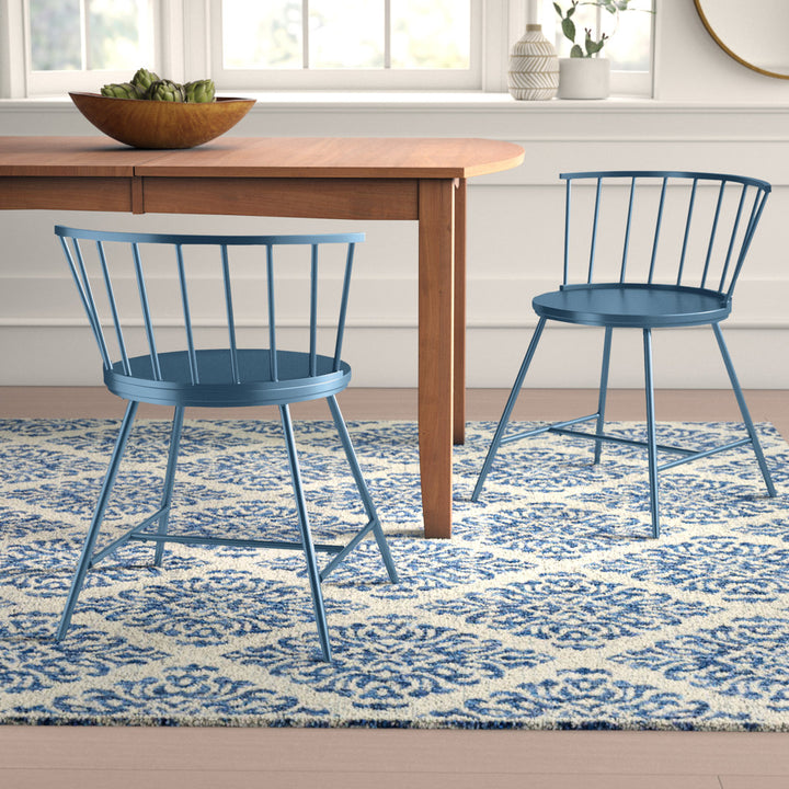 Johanna Metal Side Chair (Set of 2) Laurel Foundry Modern Farmhouse® Color: Bluesteel