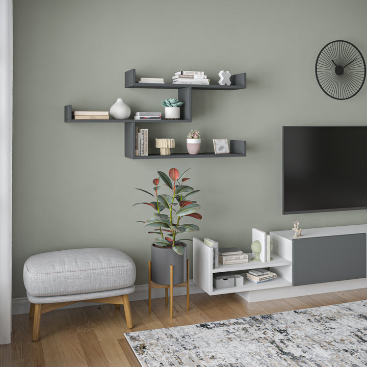 Ramage 3 Piece Accent Shelf Mercury Row® Finish: Anthracite