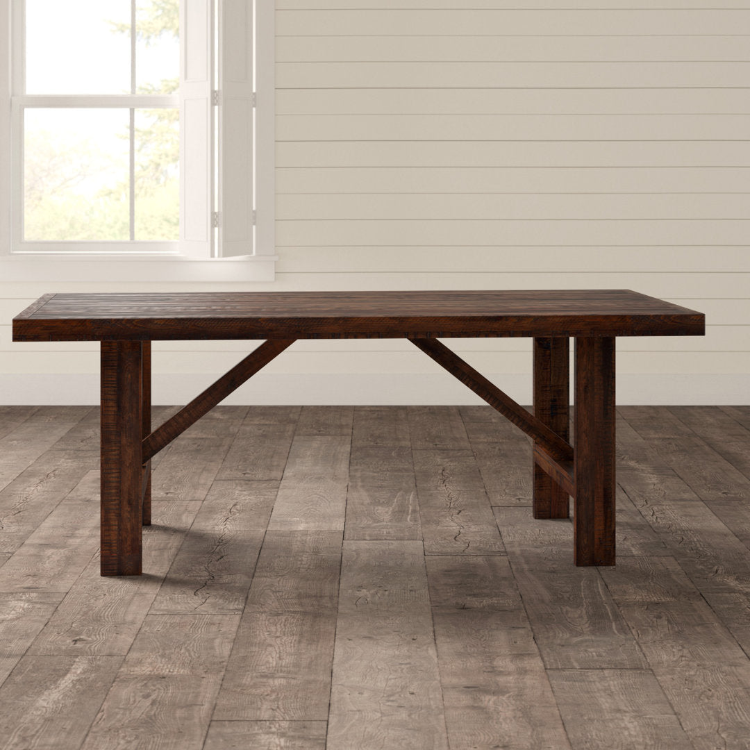 Jacorri Acacia Solid Wood Dining Table Loon Peak®