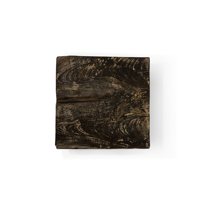 Black Wash Solid Wood Accent Stool Phillips Collection