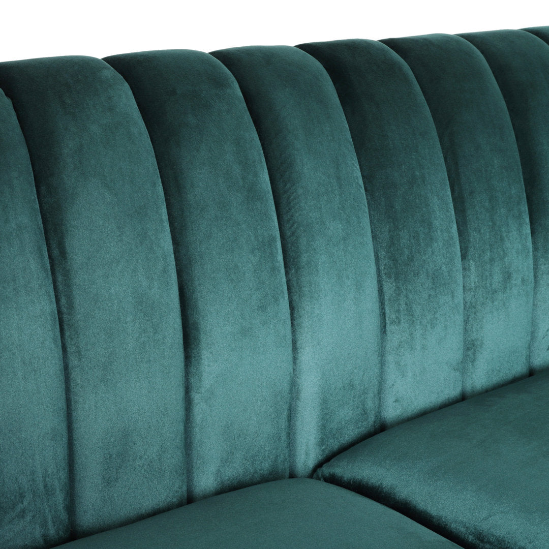 Lawson 84.5" Recessed Arm Sofa Kelly Clarkson Home Upholstery Color: Teal