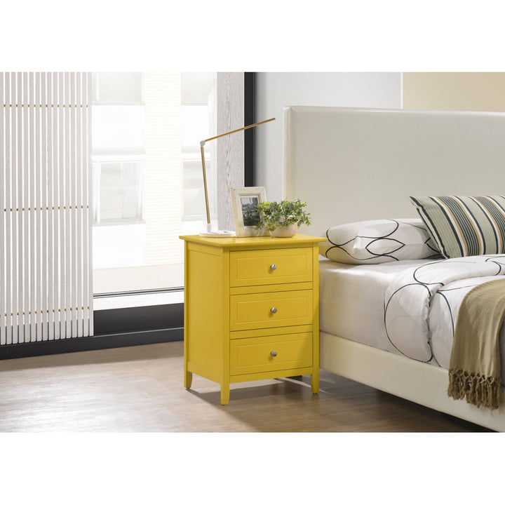 Emjay 3 - Drawer Nightstand Glory Furniture Color: Yellow