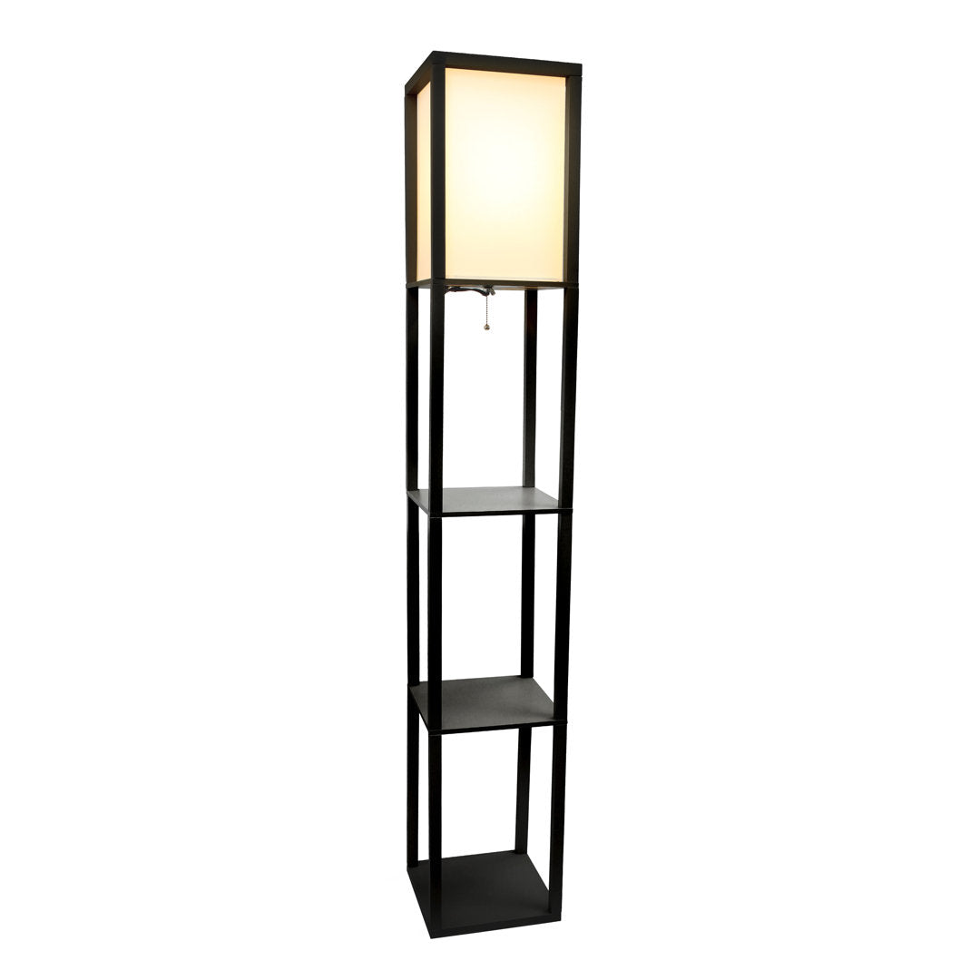 Abeyta 62.75" Column Floor Lamp Mercury Row® Teen Bulb Included: No, Base Finish: Black