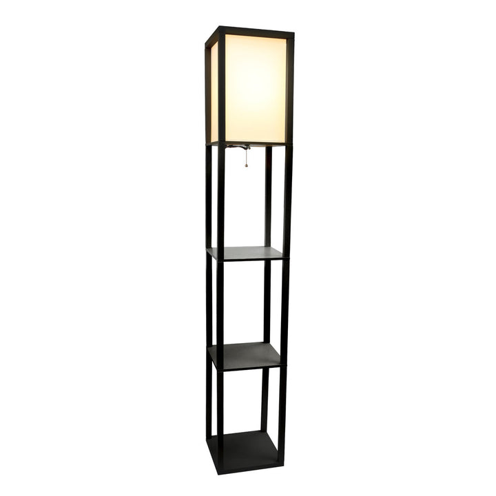 Abeyta 62.75" Column Floor Lamp Mercury Row® Teen Bulb Included: No, Base Finish: Black