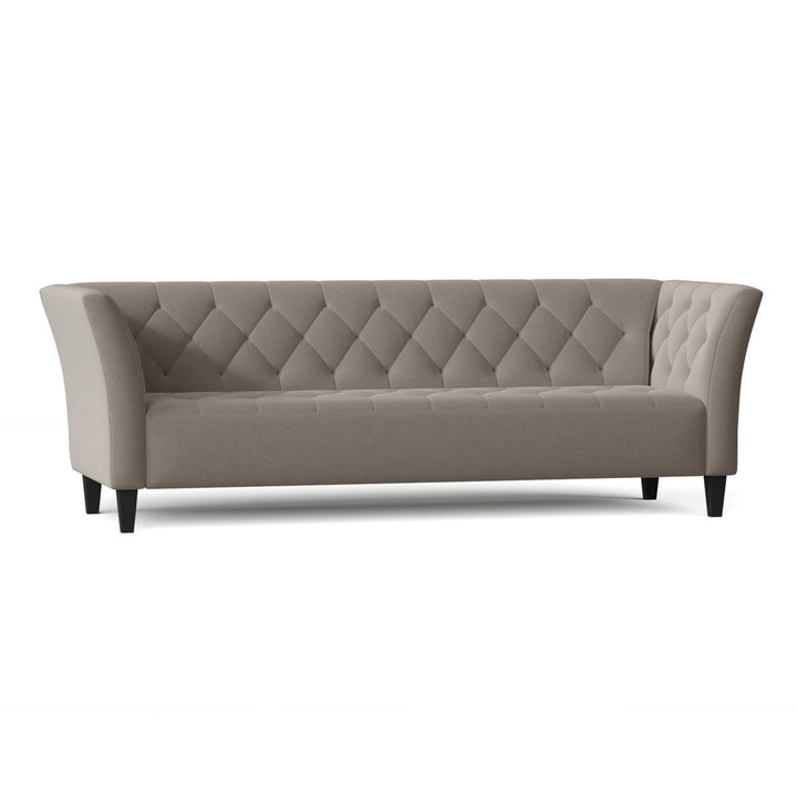 Carruth 91" Flared Arm Sofa Mercer41 Body Fabric: Gypsy Platinum Performance Microfiber