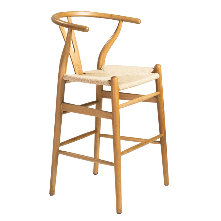 Fairbanks Solid Wood Stool Joss & Main Frame Color: Natural, Seat Color: Natural Seat Height: Counter Stool (26" Seat Height)