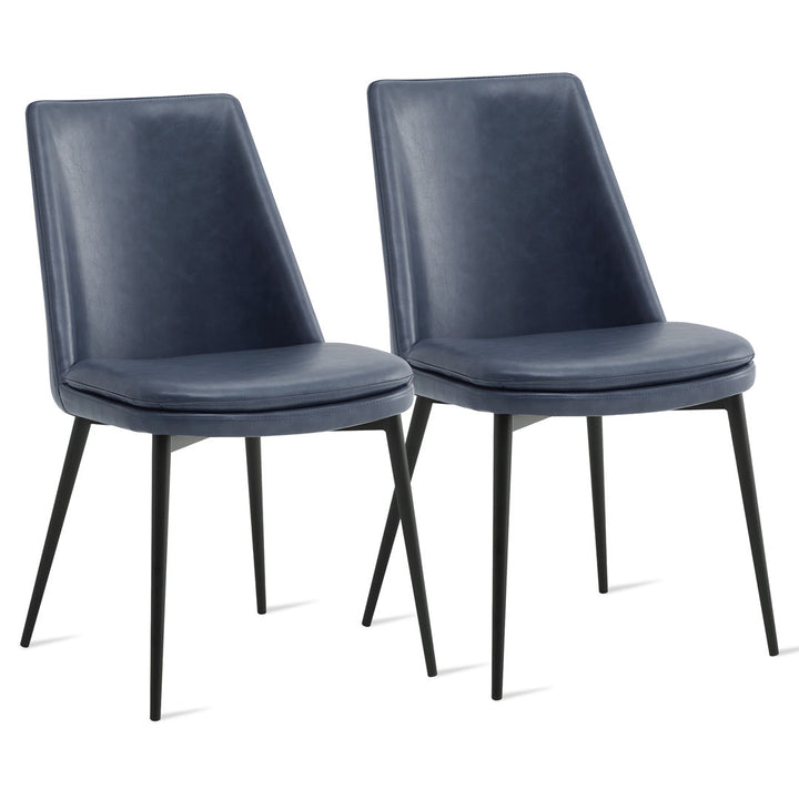 Betzalel Upholstered Parsons Chair (Set of 2) Wade Logan® Upholstery Color: Navy