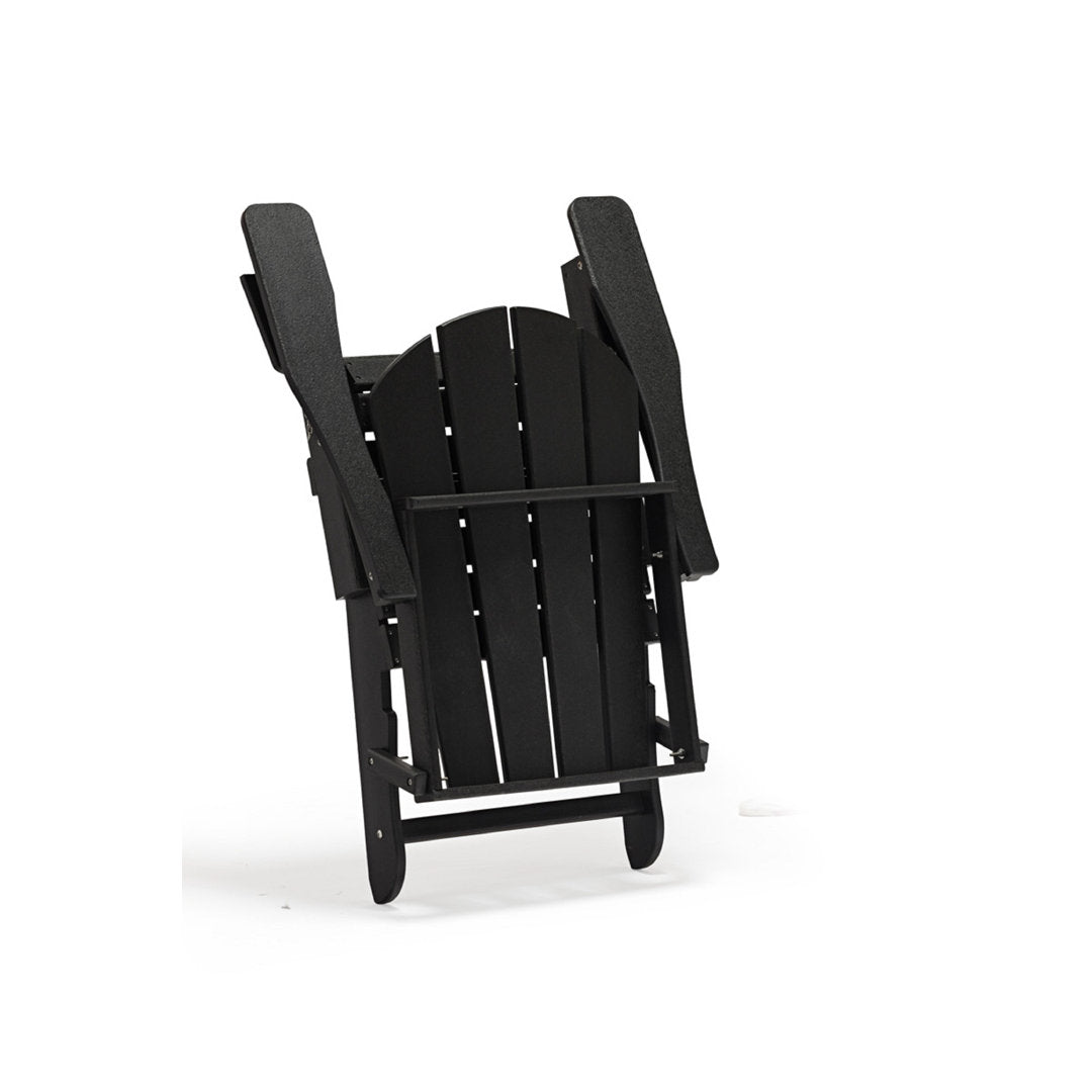 Benefiel Plastic/Resin Folding Adirondack Chair Longshore Tides Color: Black