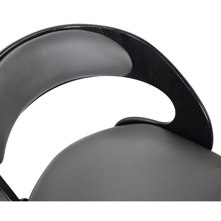 Pensacola Mid-century Swivel Counter Height Bar Stool Corrigan Studio® Upholstery: JY Grey Faux Leather, Seat Height: Counter Stool (26" Seat Height)