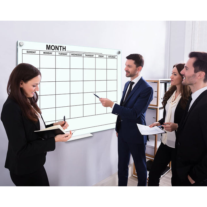 Wall Mounted Monthly Glass Calendar 34" x46" Scribbledo
