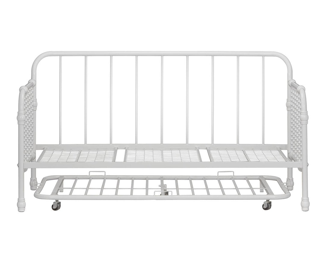 Monarch Hill Wren Twin Metal Daybed with Trundle Little Seeds Color: White