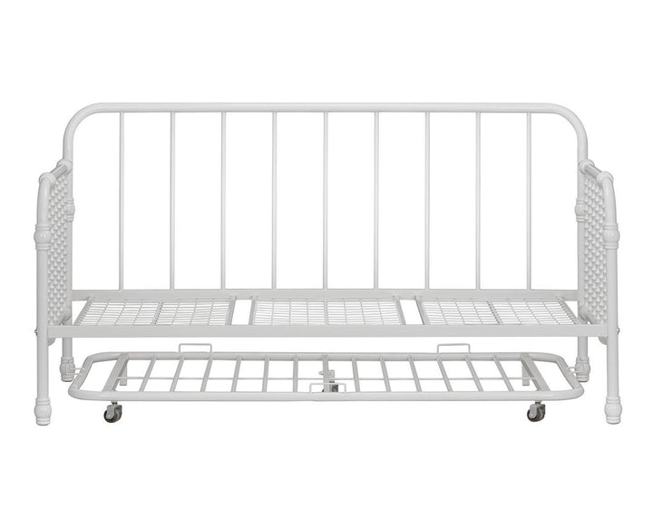 Monarch Hill Wren Twin Metal Daybed with Trundle Little Seeds Color: White