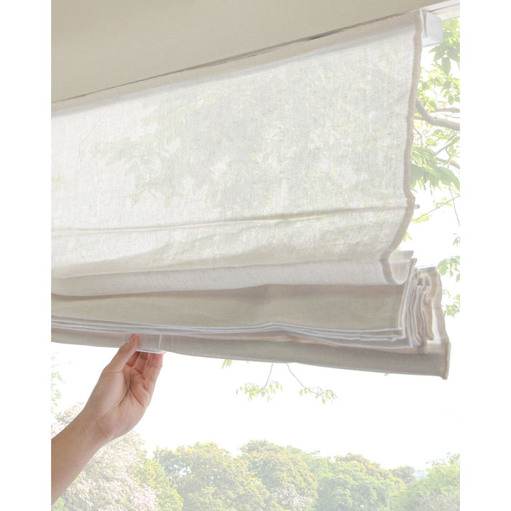 Semi-Sheer White Roman Shade Dakota Fields Blind Size: 48" W x 64" L