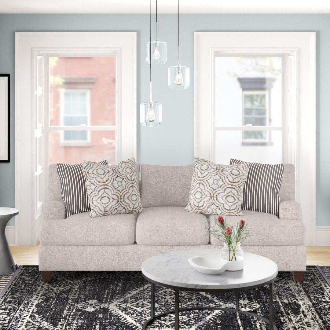 Somerville 93" Sofa with Reversible Cushions Sand & Stable™ Fabric: Gray 100% Polyester