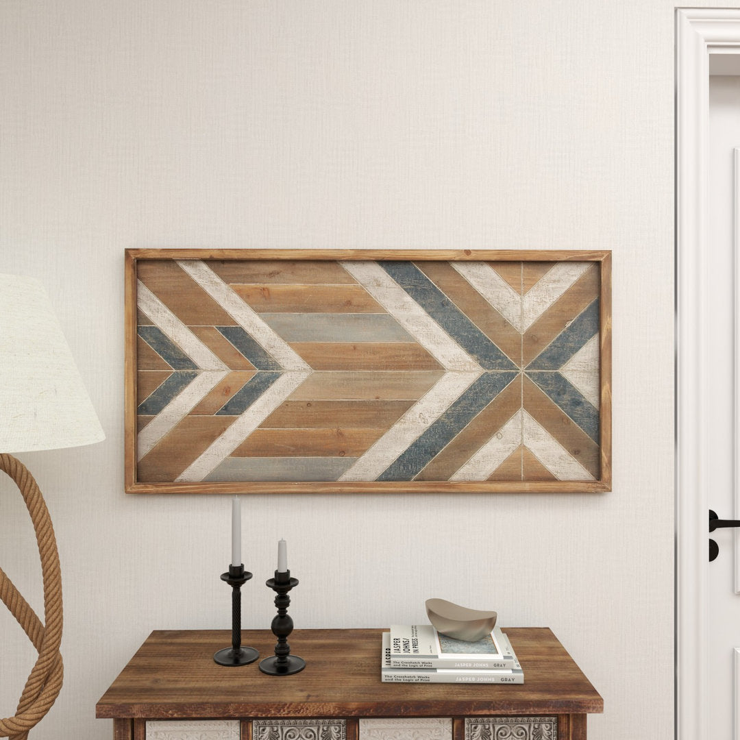 Wooden Handmade Southwestern Geometric Home Wall Decor Union Rustic