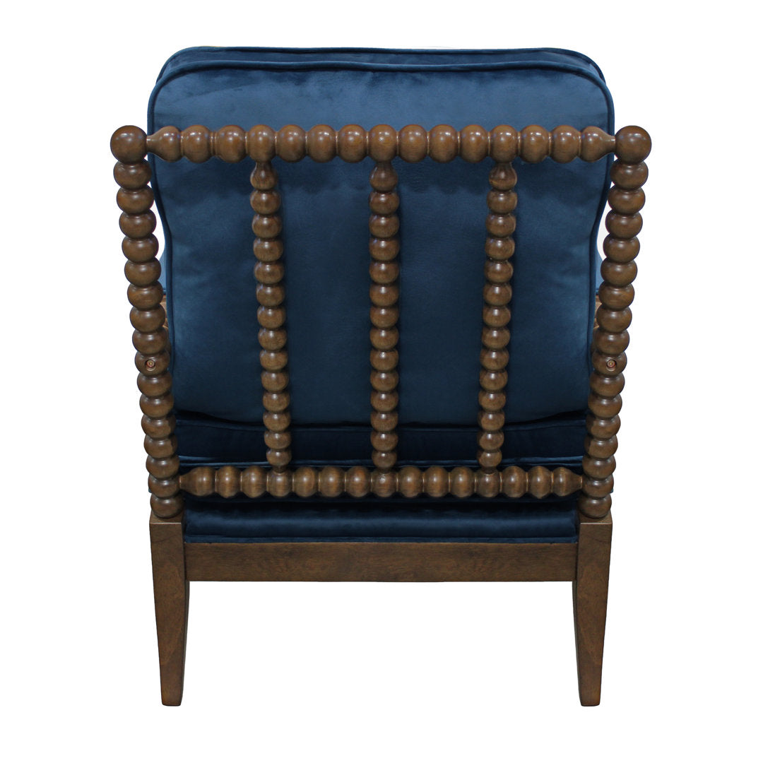 28" W Linen Armchair Langley Street® Fabric: Royal Blue Velvet