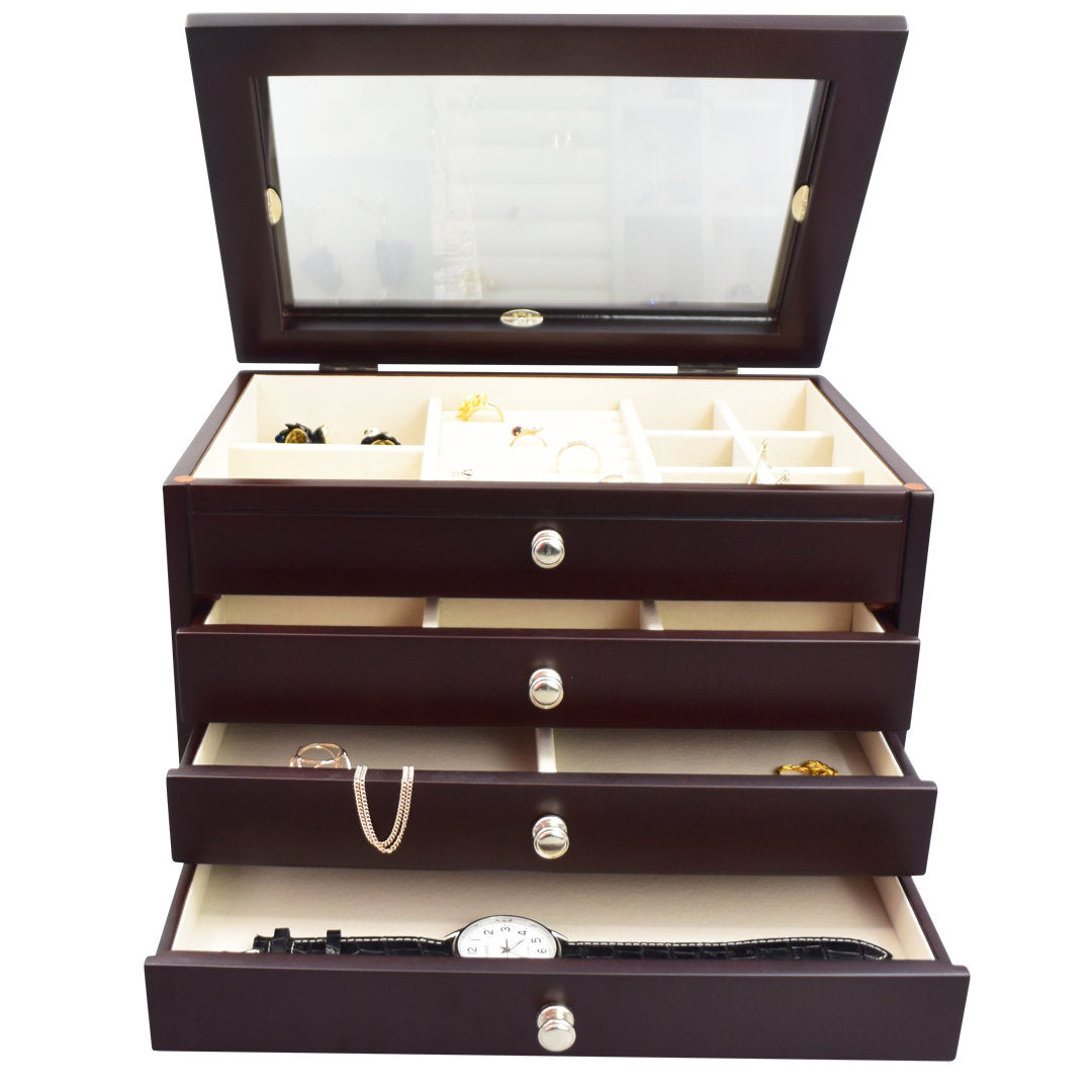 Elegant Jewelry Box Charlton Home® Finish: Java