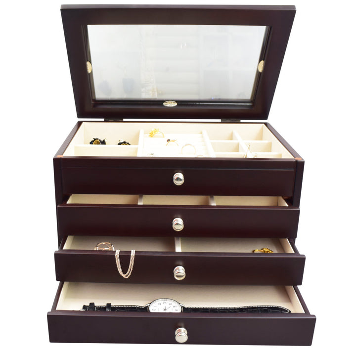 Elegant Jewelry Box Charlton Home® Finish: Java