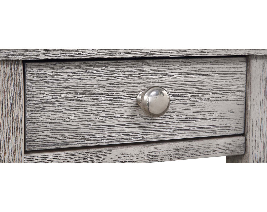 Carbin End Table with Drawer and Shelves Winston Porter Color: Light Gray Wirebrush