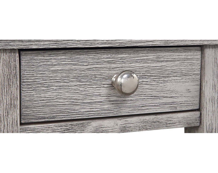 Carbin End Table with Drawer and Shelves Winston Porter Color: Light Gray Wirebrush