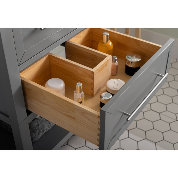 Bickley 24" Single Bathroom Vanity with Ceramic Top Beachcrest Home™ Base Finish: Gray